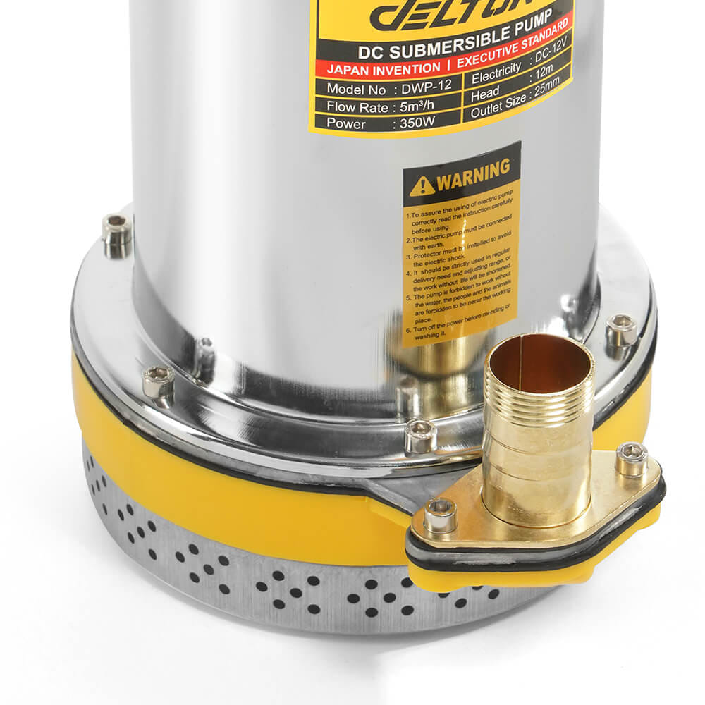 ปั๊มจุ่มโซล่าเซลล์ DELTON รุ่น DWP-12 ขนาด 1 นิ้ว 12V 350W